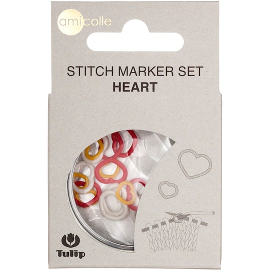 Tulip&#xAE; Small, Medium &#x26; Large Heart Stitch Marker Set